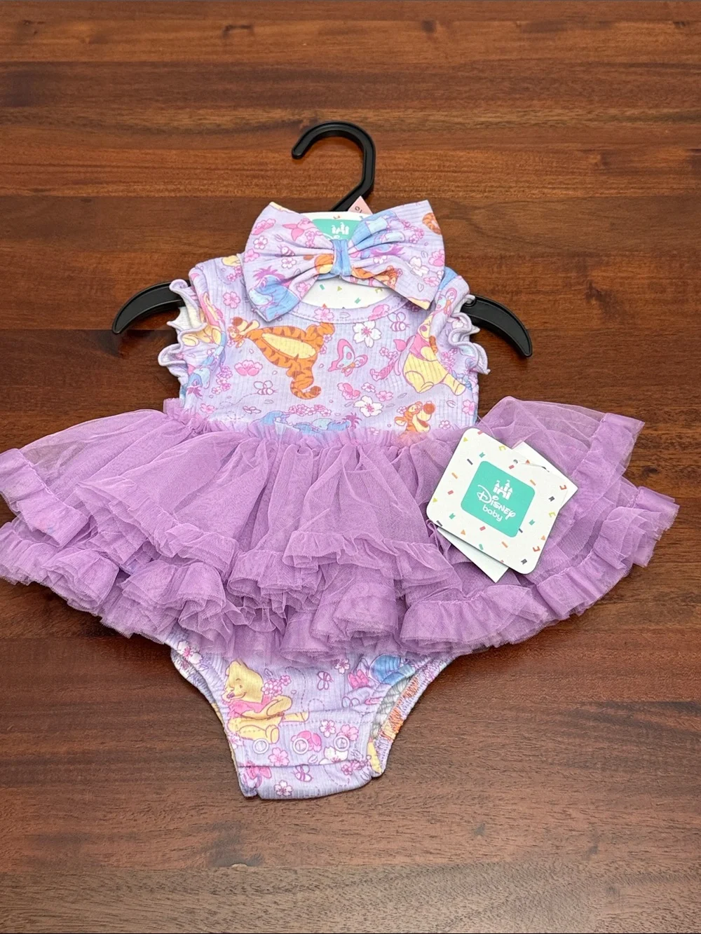 Disney Baby Purple Tutu lavender sunrise dress with Bow New size 0-3M